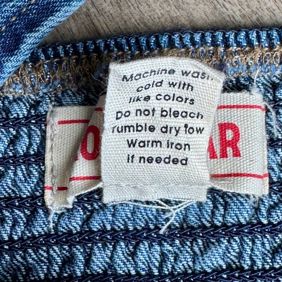 NWT Lone Star Blue Denim Corset Crop Top Smocked Back & Front Raw Hem  – Size M - Picture 5 of 8